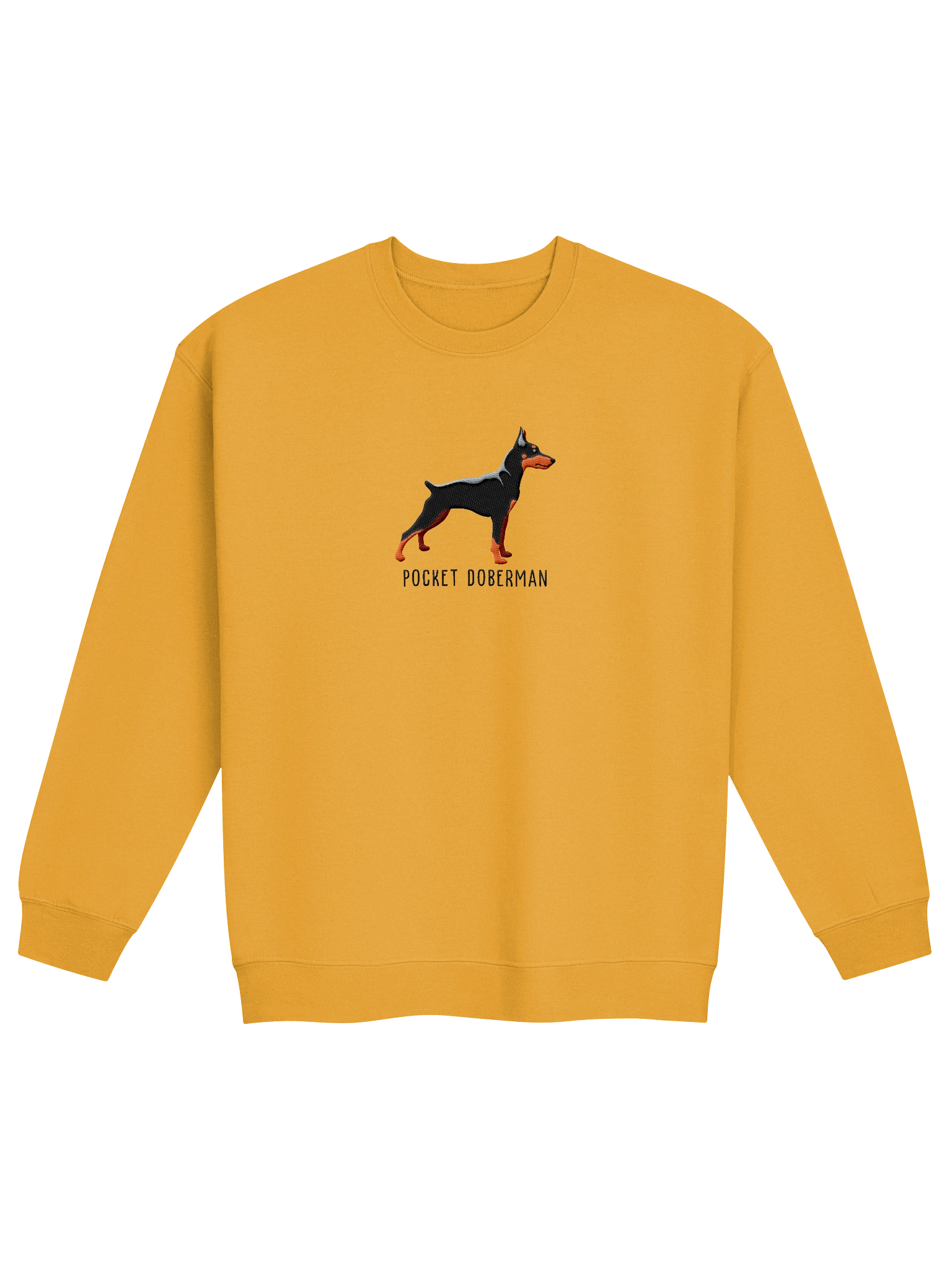 Pocket Doberman Sweatshirt (Embroidered) of a Miniature Pinscher(Black & Tan) product image (13)