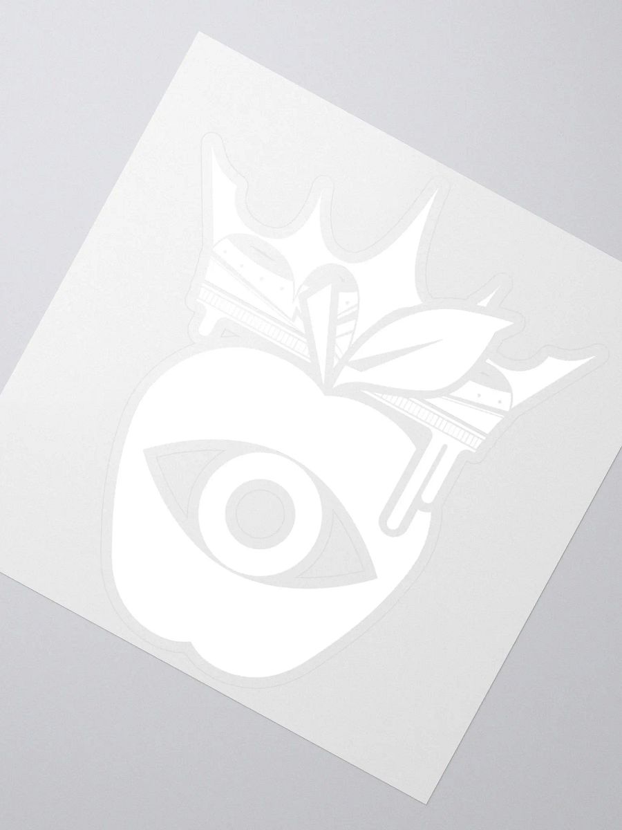 Crowned Apple LARGE (White) ✦ Kiss Cut Stickers product image (6)