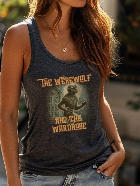 Werewolf Vintage Pulp Horror Fiction Style Tank Top product image (7)