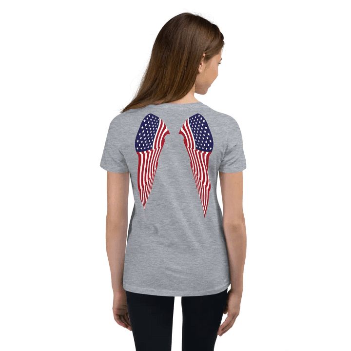 Stars and Stripes Ruffled Angel Wings Youth Tee product image (13)