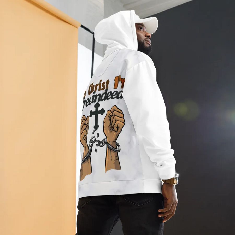 In Christ I'm free indeed recycled Unisex Hoodie product image (12)