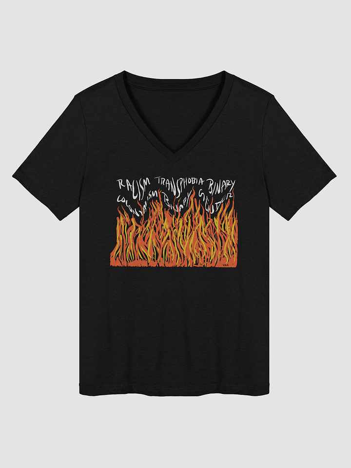 Burn The Big 5 Down V-Neck tee product image (1)
