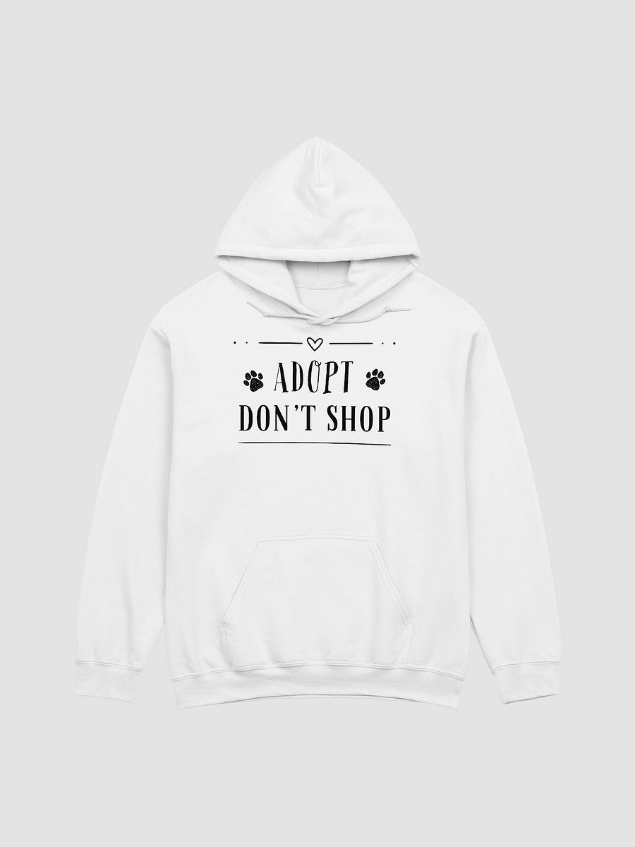 Adopt Don't Shop, black letters on Gildan 18500 Hoodie product image (2)