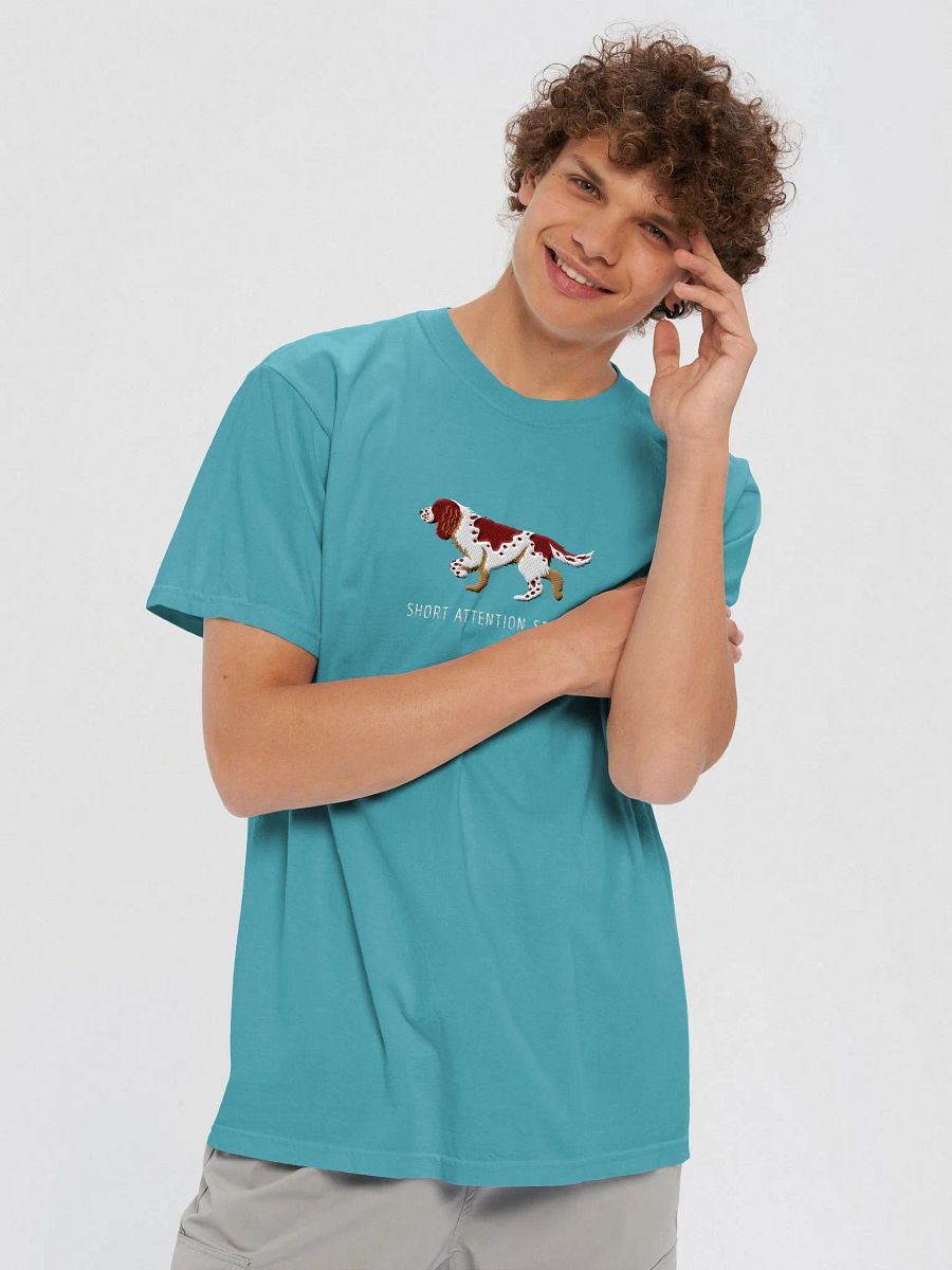 Short Attention Spaniel T-Shirt(Embroidered) of a Springer Spaniel product image (11)