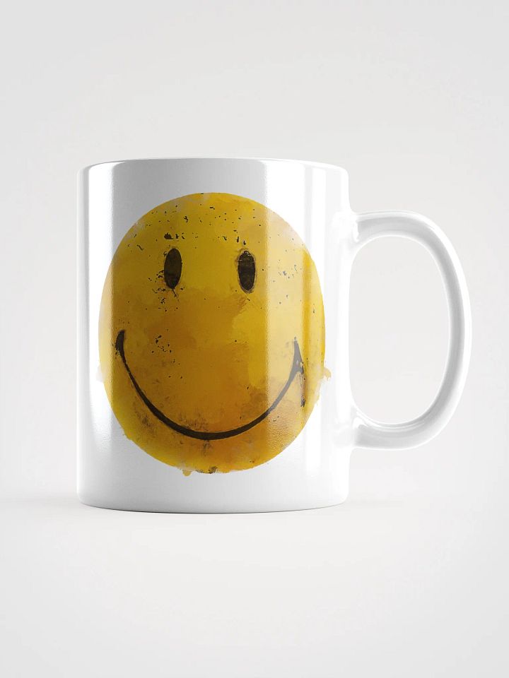 Cheerful Smiley Dog Toy White Glossy Mug product image (3)