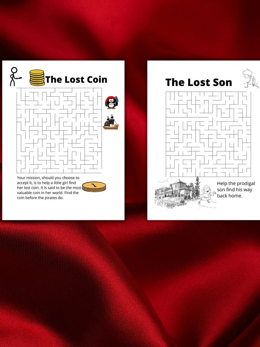Maze printable instant download Maze book, Christian maze book download and print now. Games for kids product image (5)
