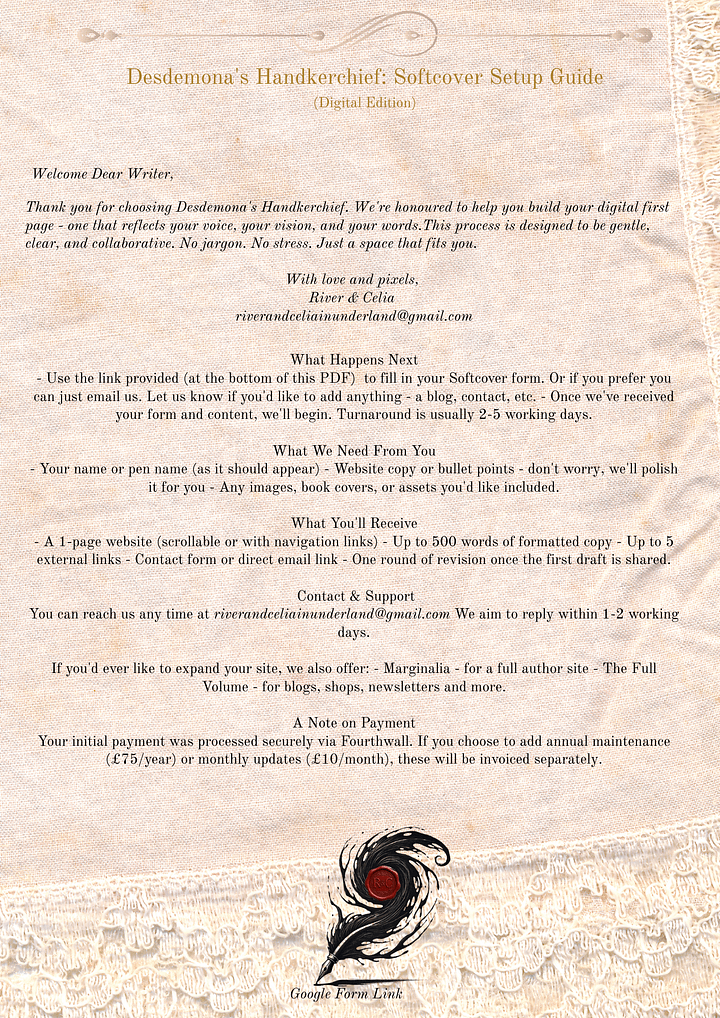 Desdemona’s Handkerchief: Softcover product image (2)