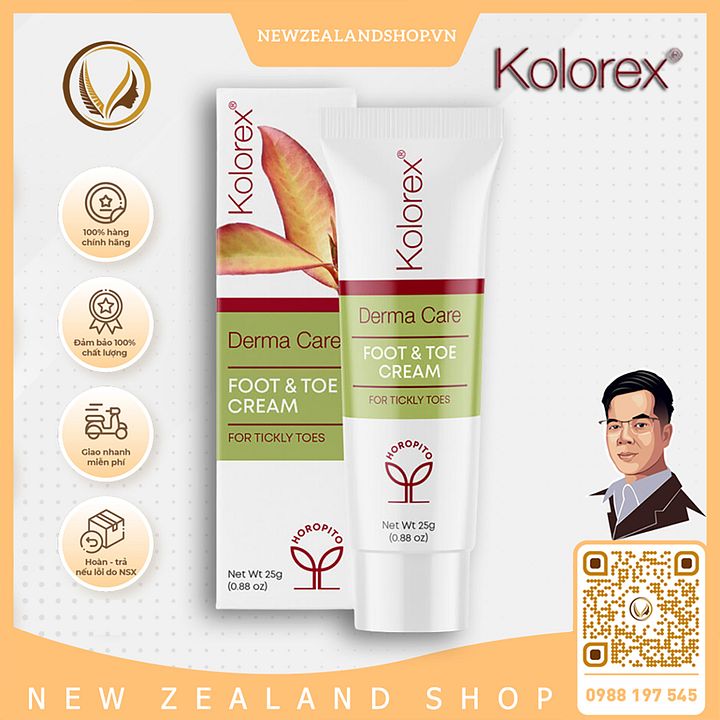 Kem trị nấm móng tay chân, trị hôi chân Kolorex Derma Care Foot & Toe Cream 25g product image (1)