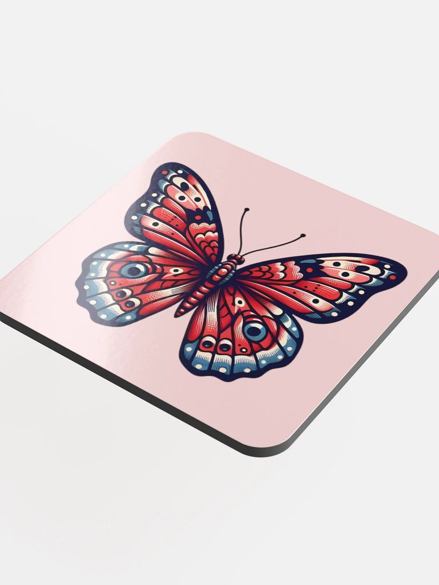 Red Admiral Butterfly Cork Coaster product image (4)
