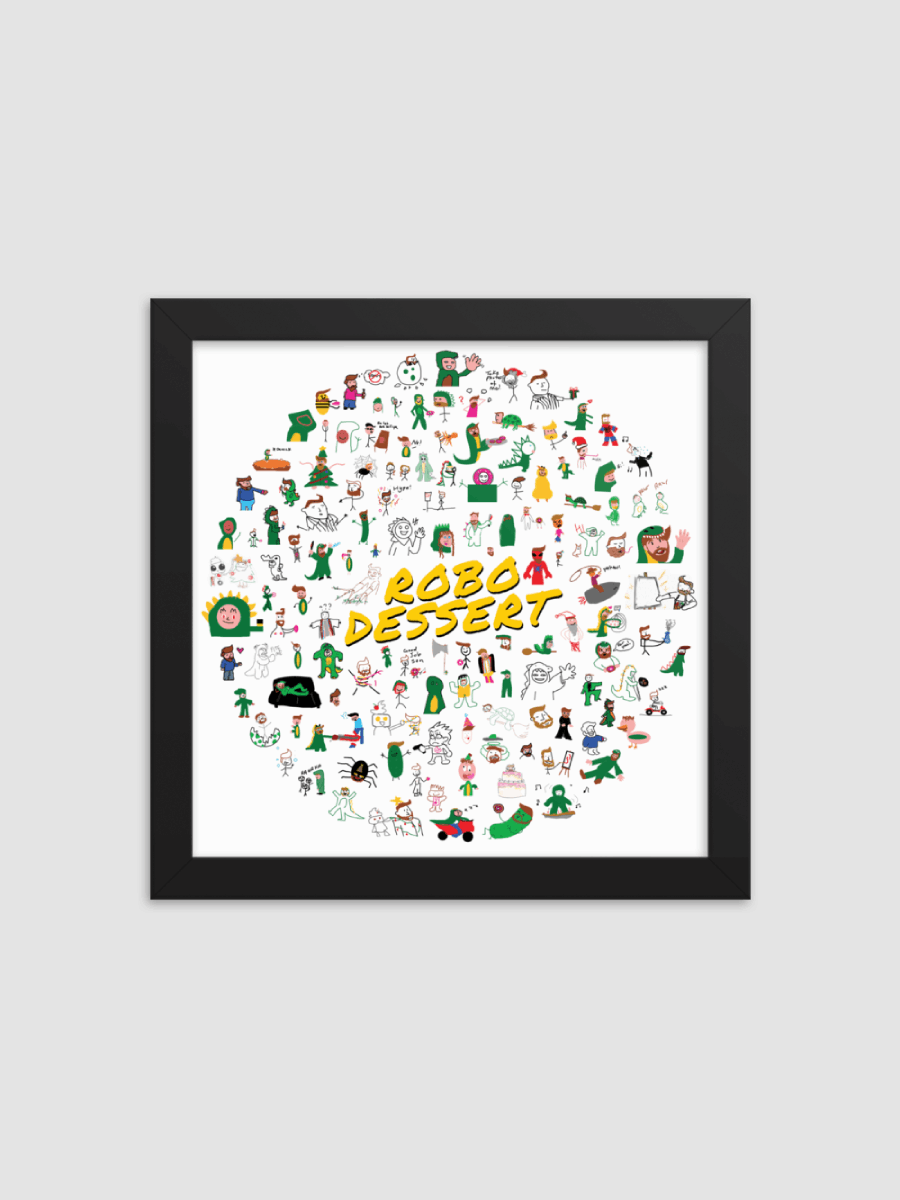 RoboDessert Garlicverse Collage Framed Poster product image (1)