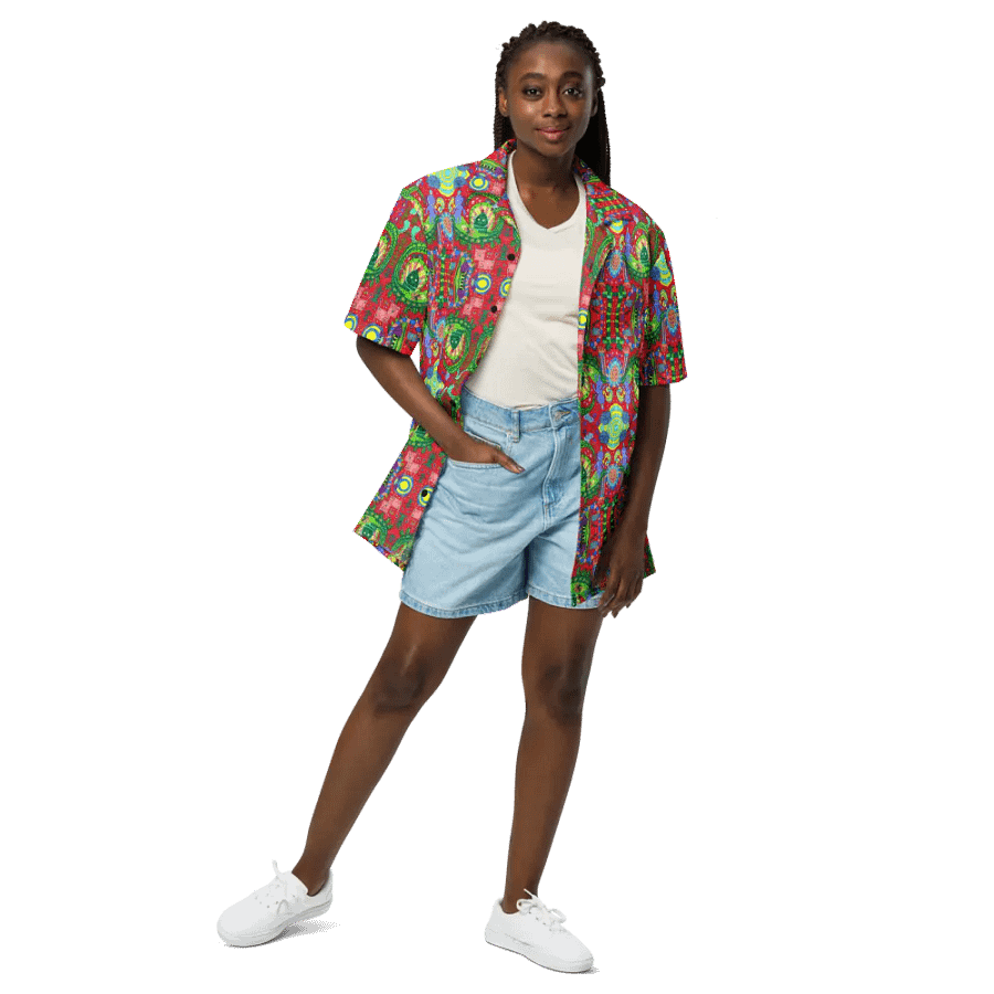 Abstract Doodles Imagination Unisex Hawaiian Shirt product image (5)