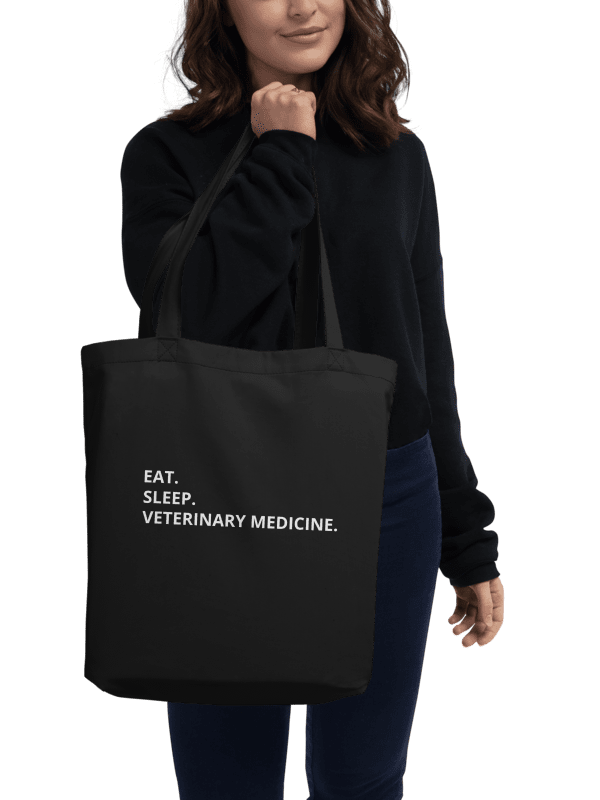 "Eat, sleep, veterinary medicine" black bag (medium size) product image (2)