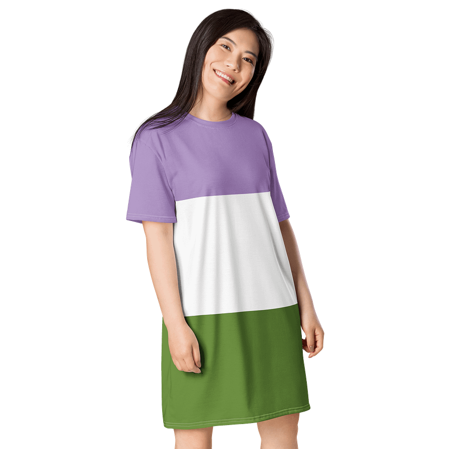 Genderqueer Pride Flag T-shirt Dress product image (4)