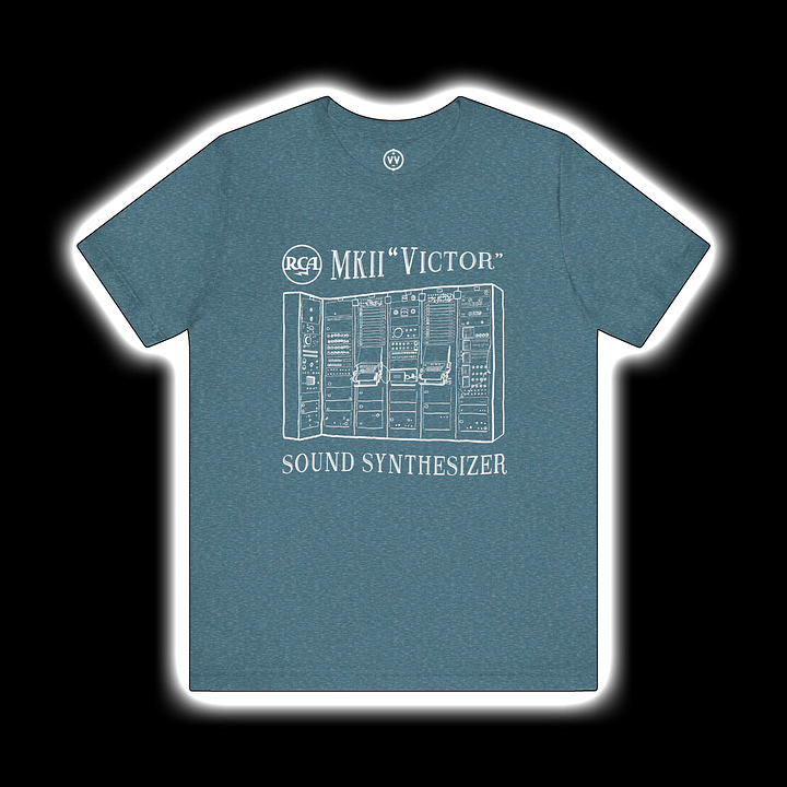 RCA MKII "Victor" T-Shirt (Historic Vintage Synthesizer circa 1957) WHITE PRINT product image (4)