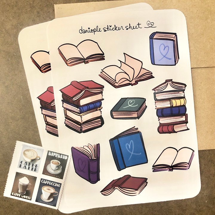 [PRE-ORDER] Bookworm Sticker Sheet product image (1)