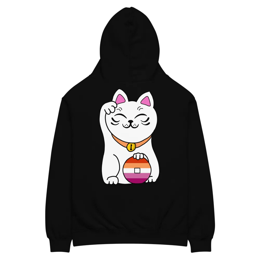 Maneki neko lesbian pride hoodie product image (8)