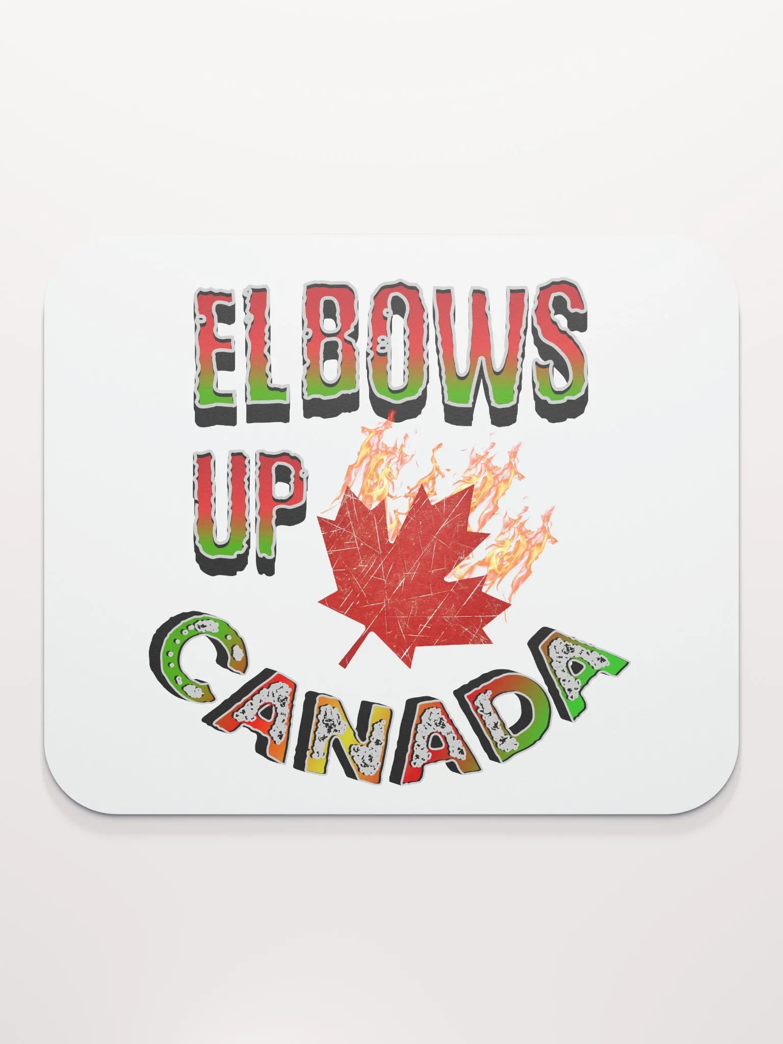 Elbows Up Canada Burning Maple Classic Mouse Pad product image (1)