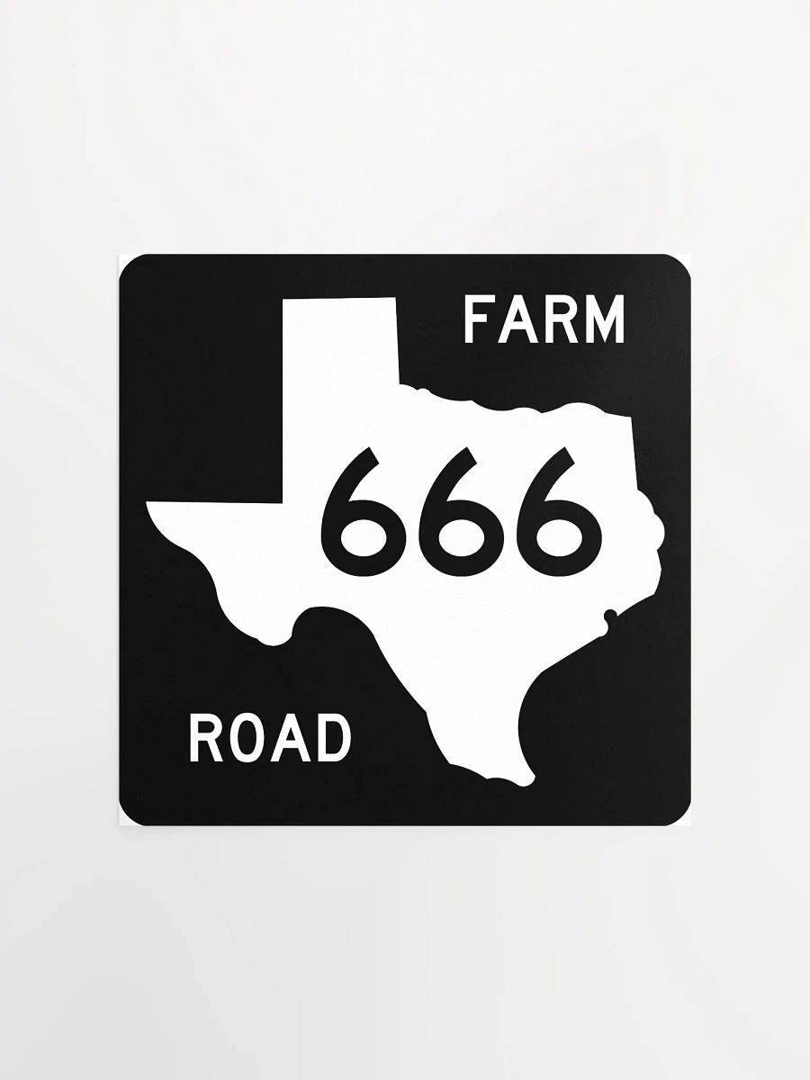 Texas Farm Road Sign FM 666 Poster product image (2)