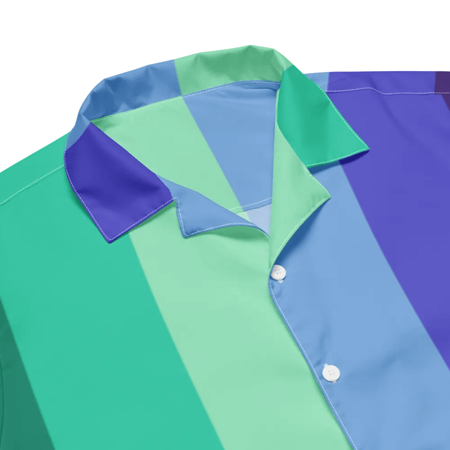 Gay Men's Pride Flag - All-Over Hawaiian Shirt product image (5)