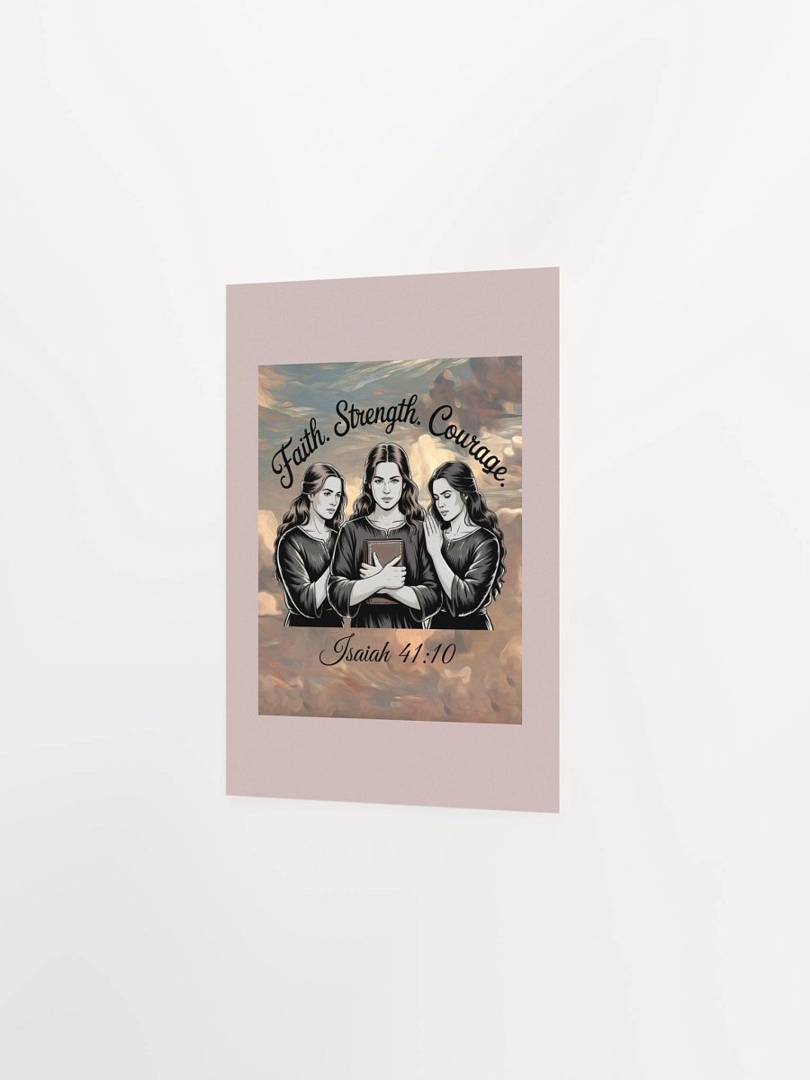 Faith Strength Courage Christin Matte Paper Poster - Printable product image (2)