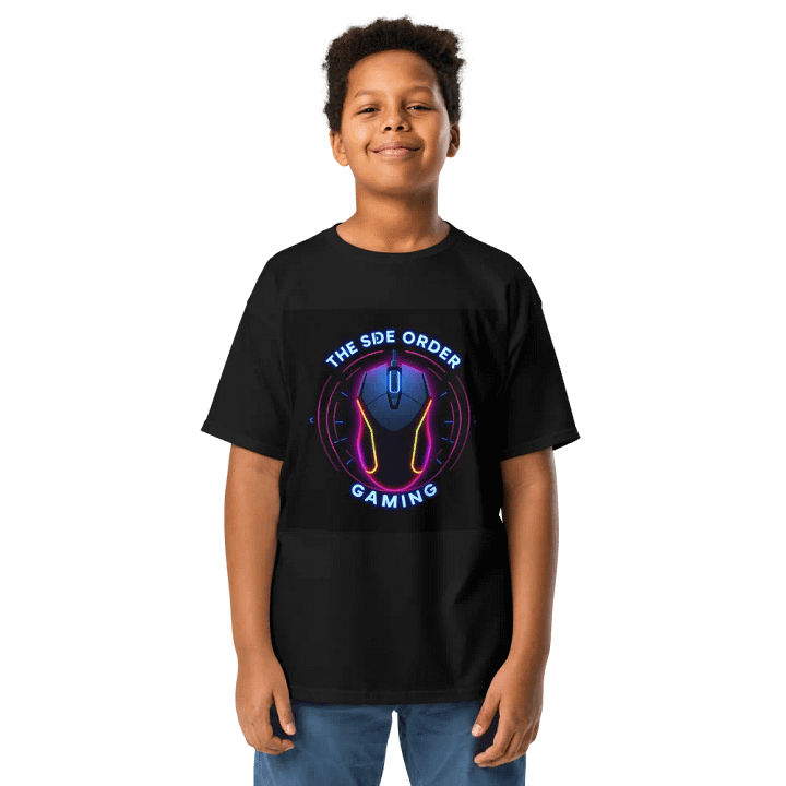 Neon Gaming Mouse Youth Tee product image (1)