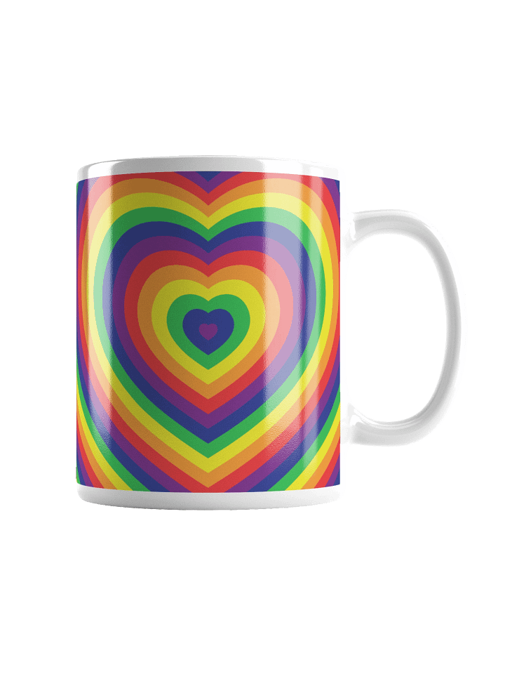 Rainbow Pride Hearts Mug (Left-handed) product image (1)