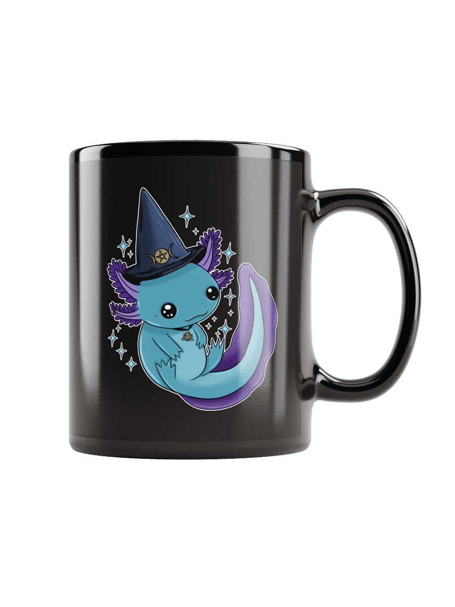 Whimsical Wicca Black Ceramic Mug - Axolotl product image (2)