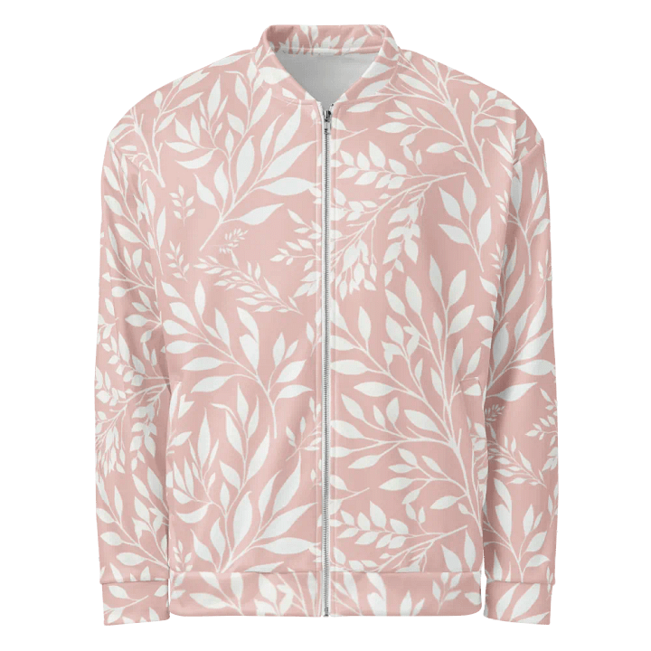 Branches Blush Pink Bomber Jacket product image (1)