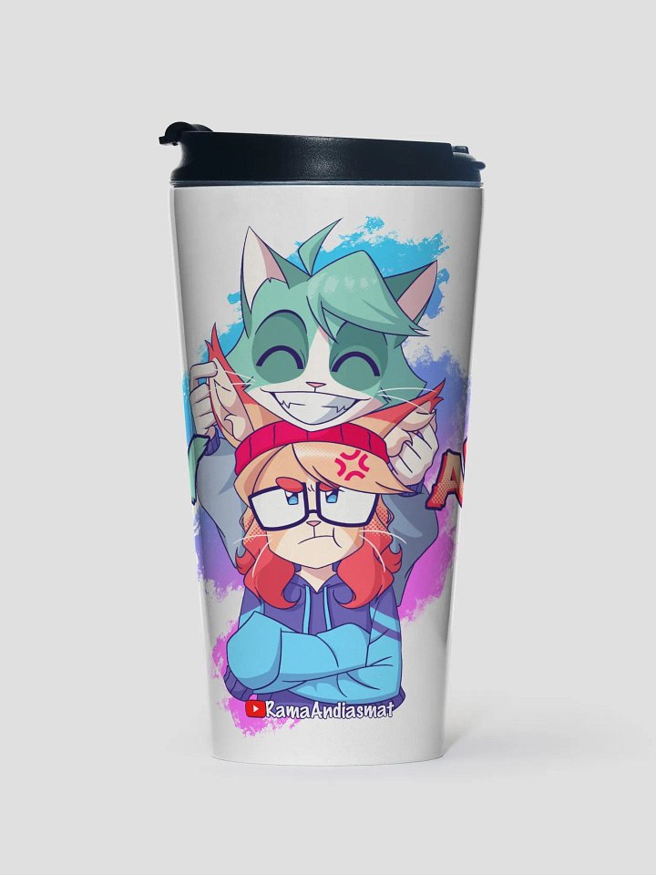 Cyan Teasing Alice's Ears Stainless Steel Travel Mug product image (1)