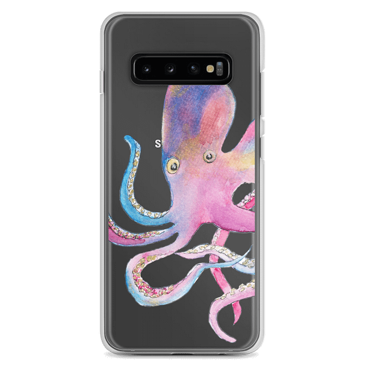 Rainbow Octopus Clear Samsung Galaxy Case product image (1)