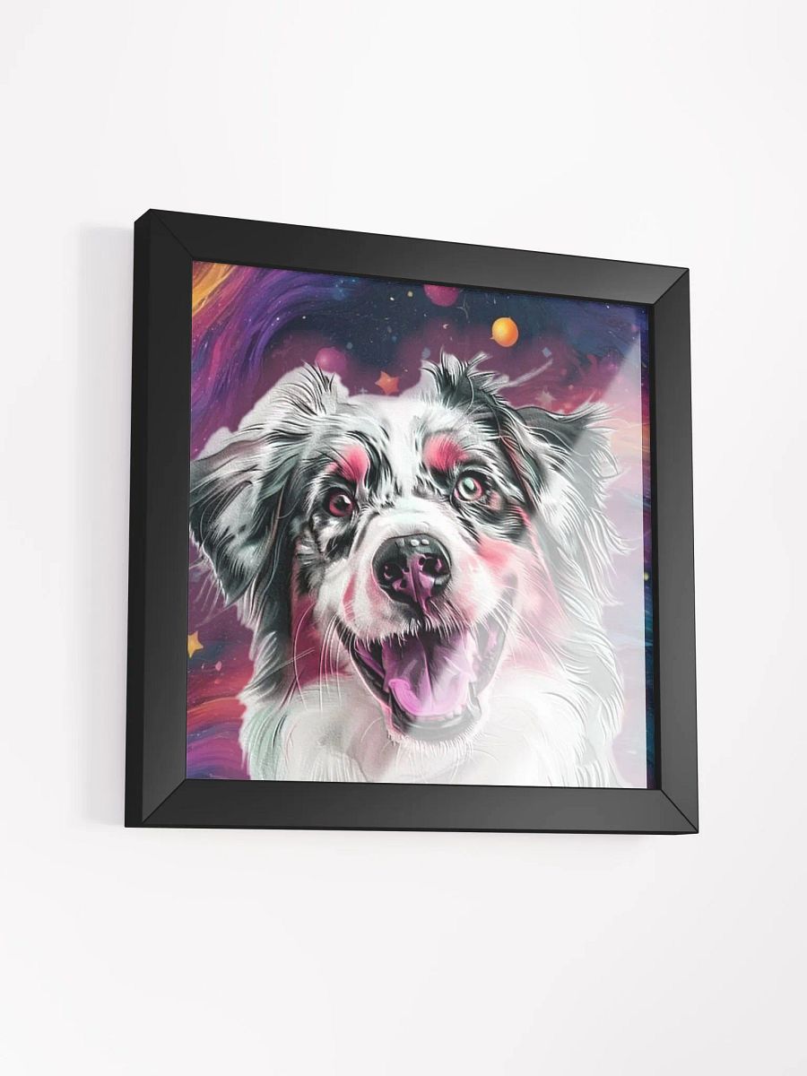 Blue Merle Australian Shepherd Cosmic Colors Framed Wall Art product image (24)