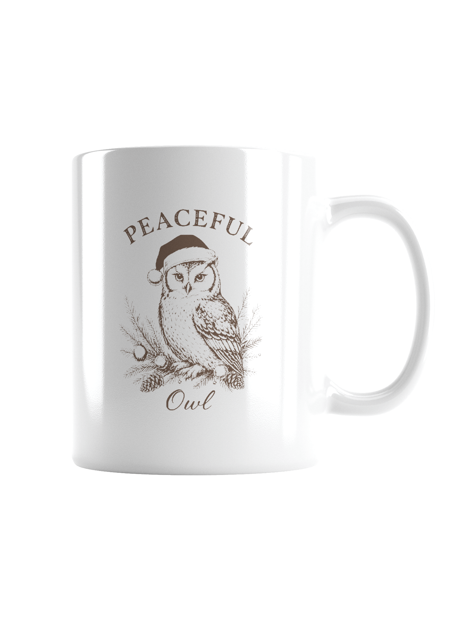 Peaceful Owl Vintage Christmas Mug product image (2)