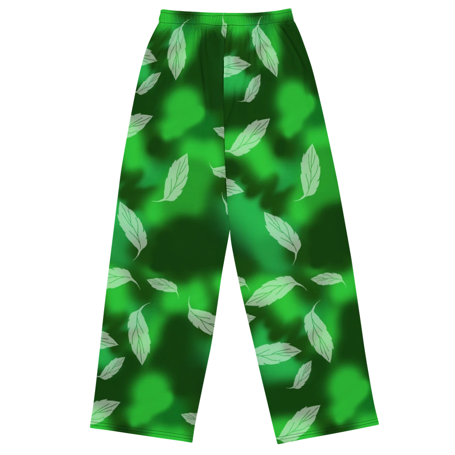 Green Leaf Pattern Wideleg Pants product image (1)