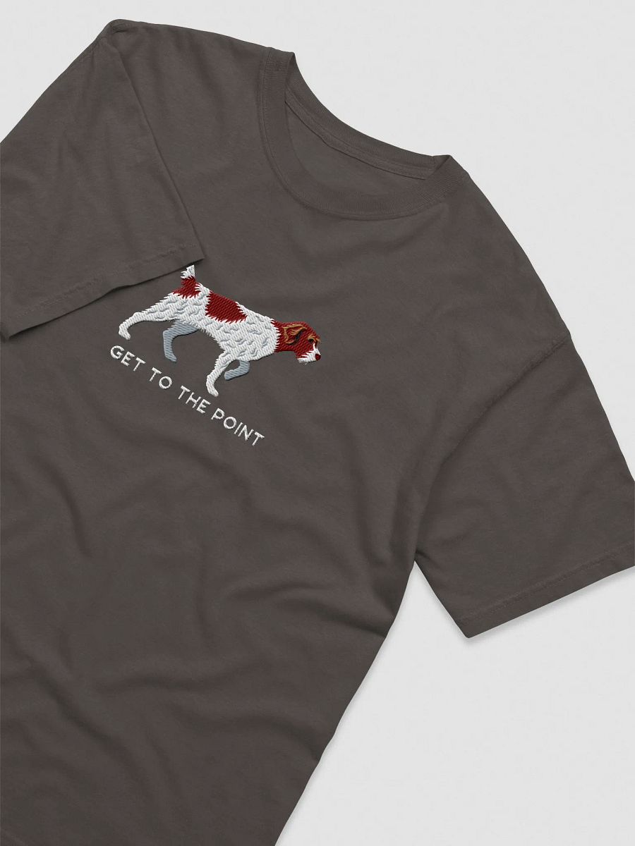 Get to the Point T-Shirt(Embroidered) of a Wirehaired Pointing Griffon(Liver & White) product image (17)