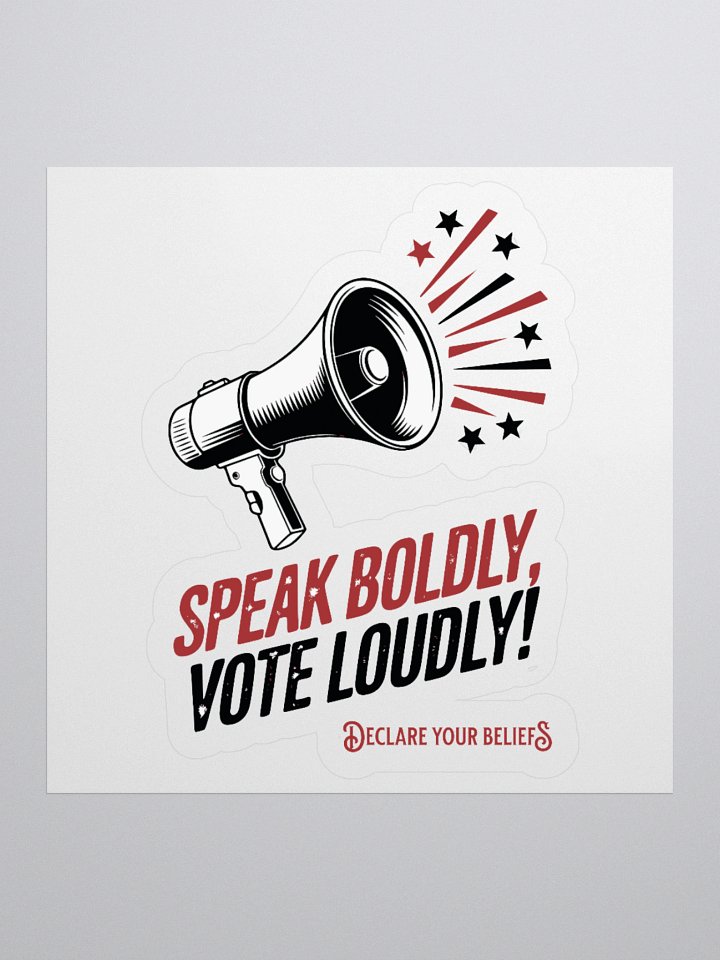 Speak Boldly Vote Loudly Megaphone Stickers product image (2)