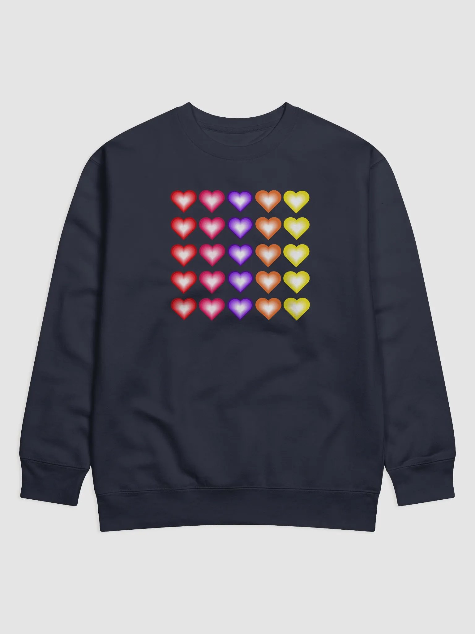 Vibrant Colorful Valentine's Hearts Premium Sweatshirt product image (17)