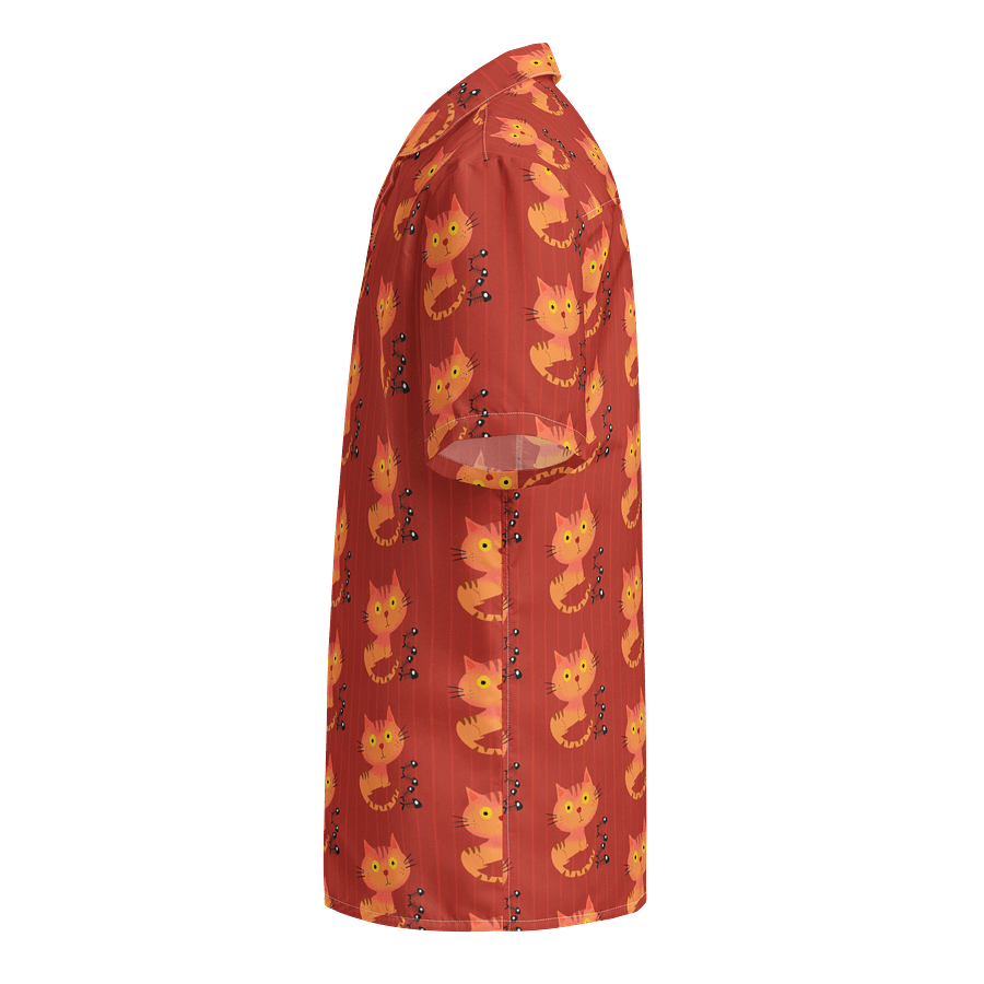 Feasting Ginger Kitty Button-Down Hawaiian Shirt - Pumpkin product image (3)