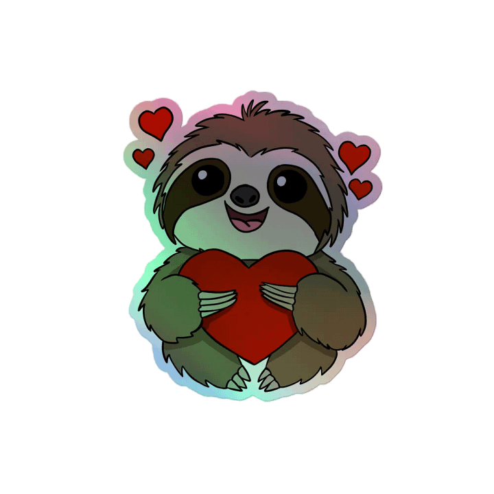 Holographic Sticker Sheet - Heart product image (2)