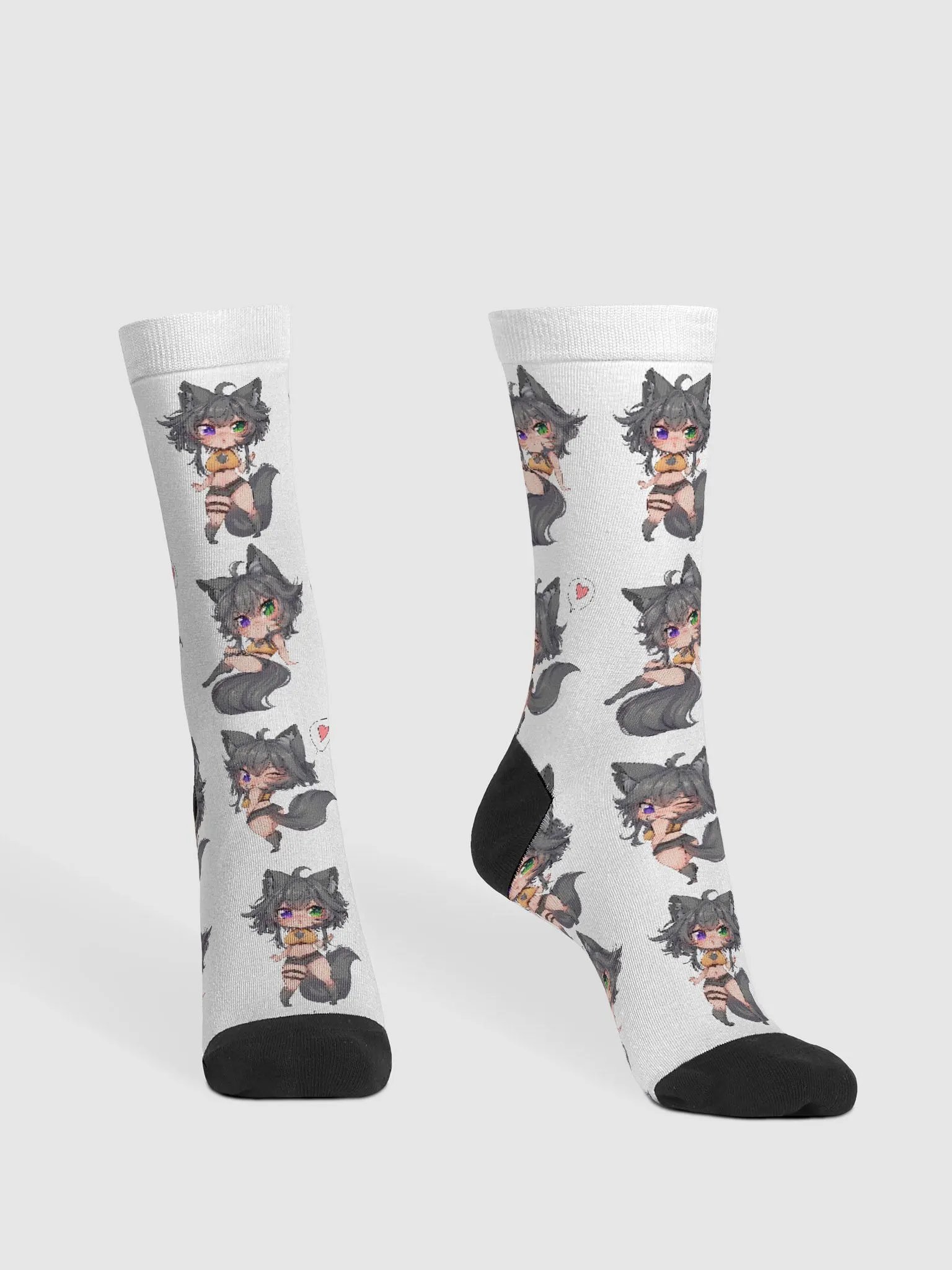 WolfcatRisi Chibis Crew Socks product image (4)