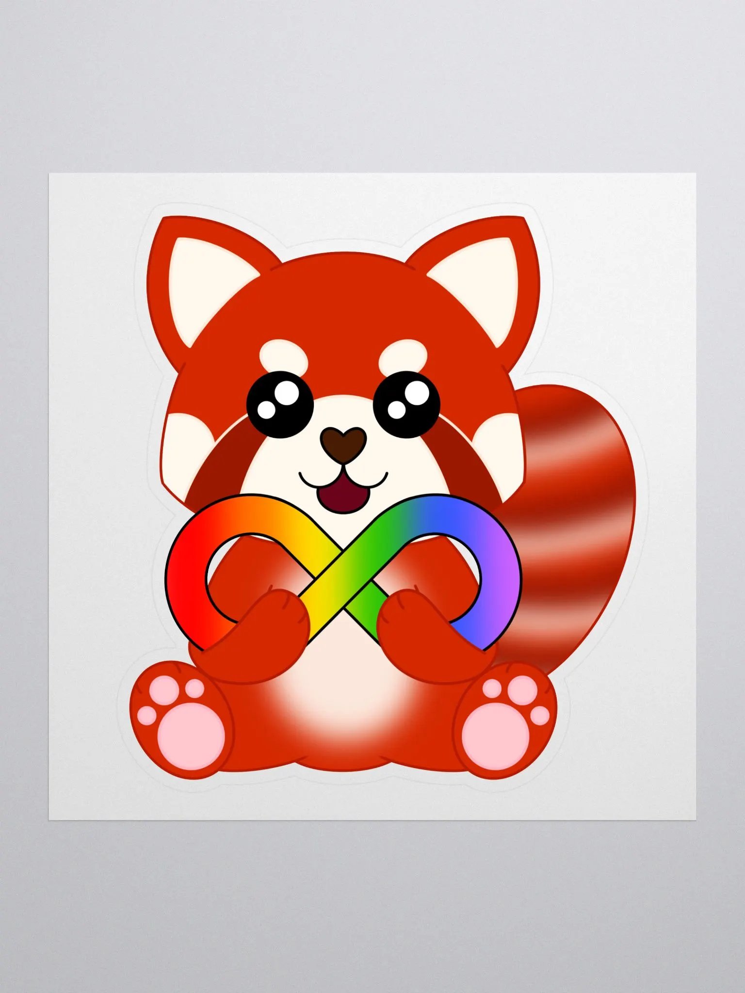 Red Panda Diversity Sticker product image (1)