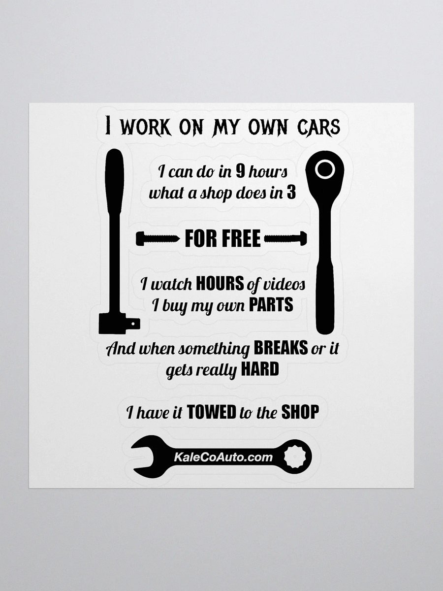 DIY Mechanic Manifesto Sticker product image (1)