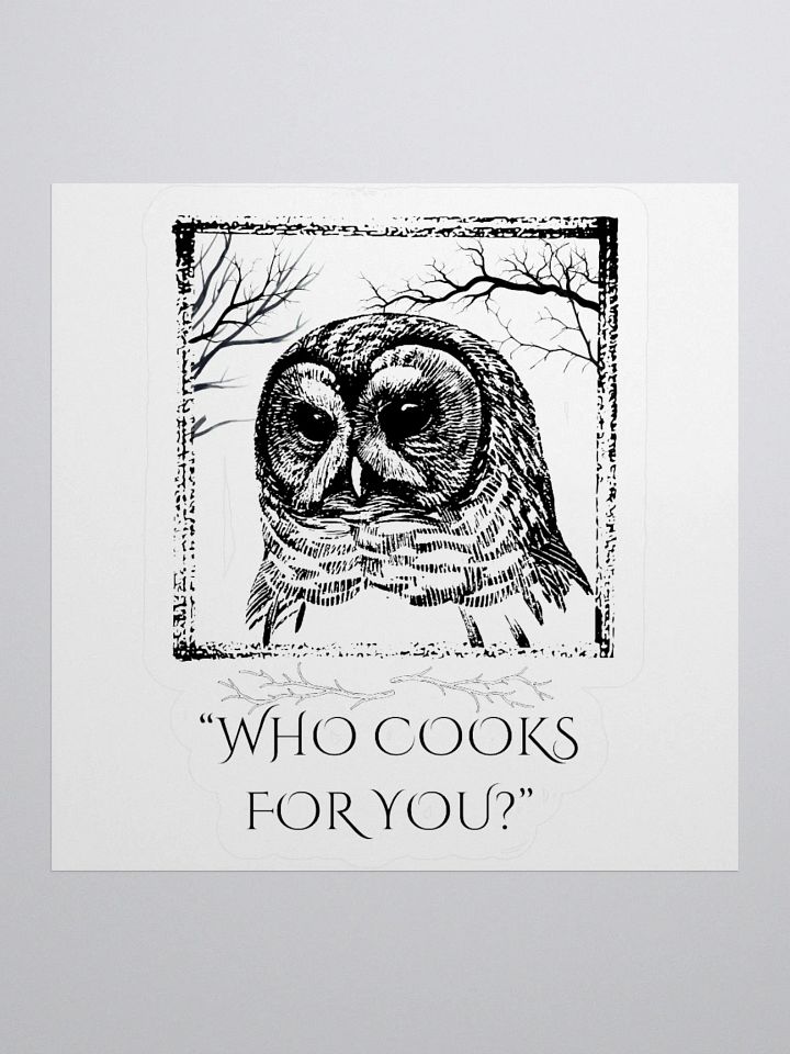 Barred Owl - "Who Cooks For You?" Call Animal Sticker product image (1)