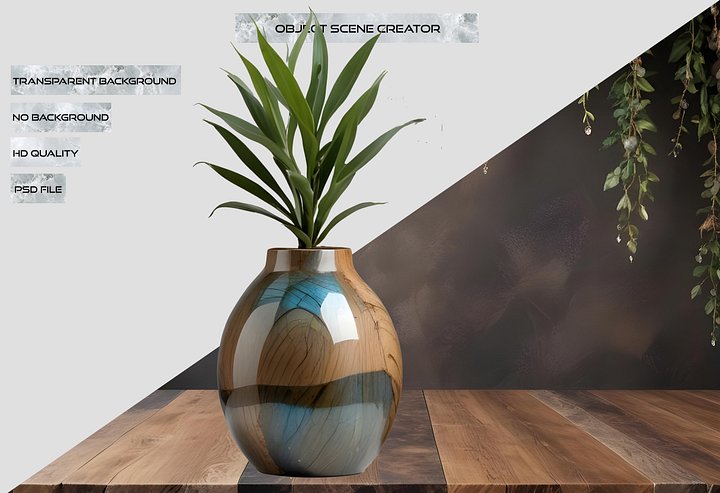 Celestial Grace – Boho Vase and plant PNG product image (2)