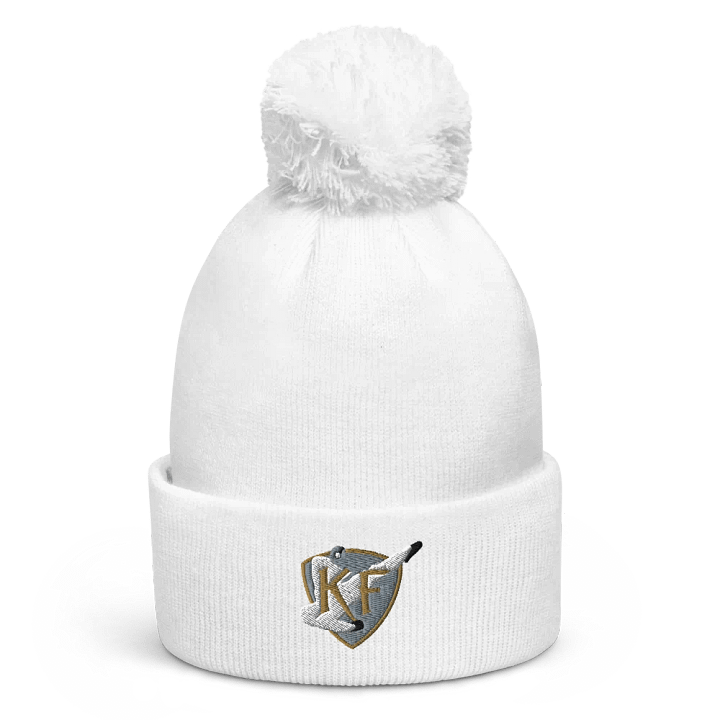 KFDI Pom Pom Beanie Whiite product image (1)