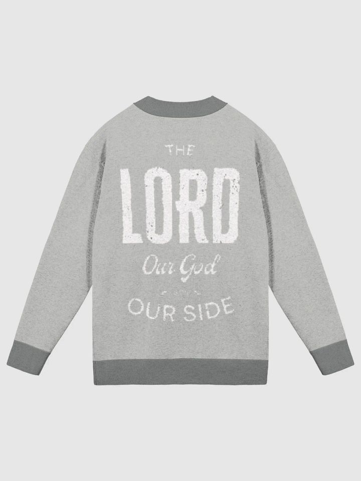 The LORD Our God is on OUR SIDE | Unisex Knitted Cardigan Without Pocket product image (6)