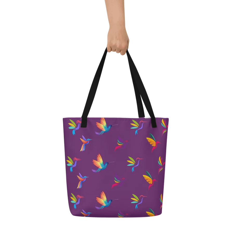 Vibrant hummingbird Dreams Tote Bag for birdlovers product image (6)