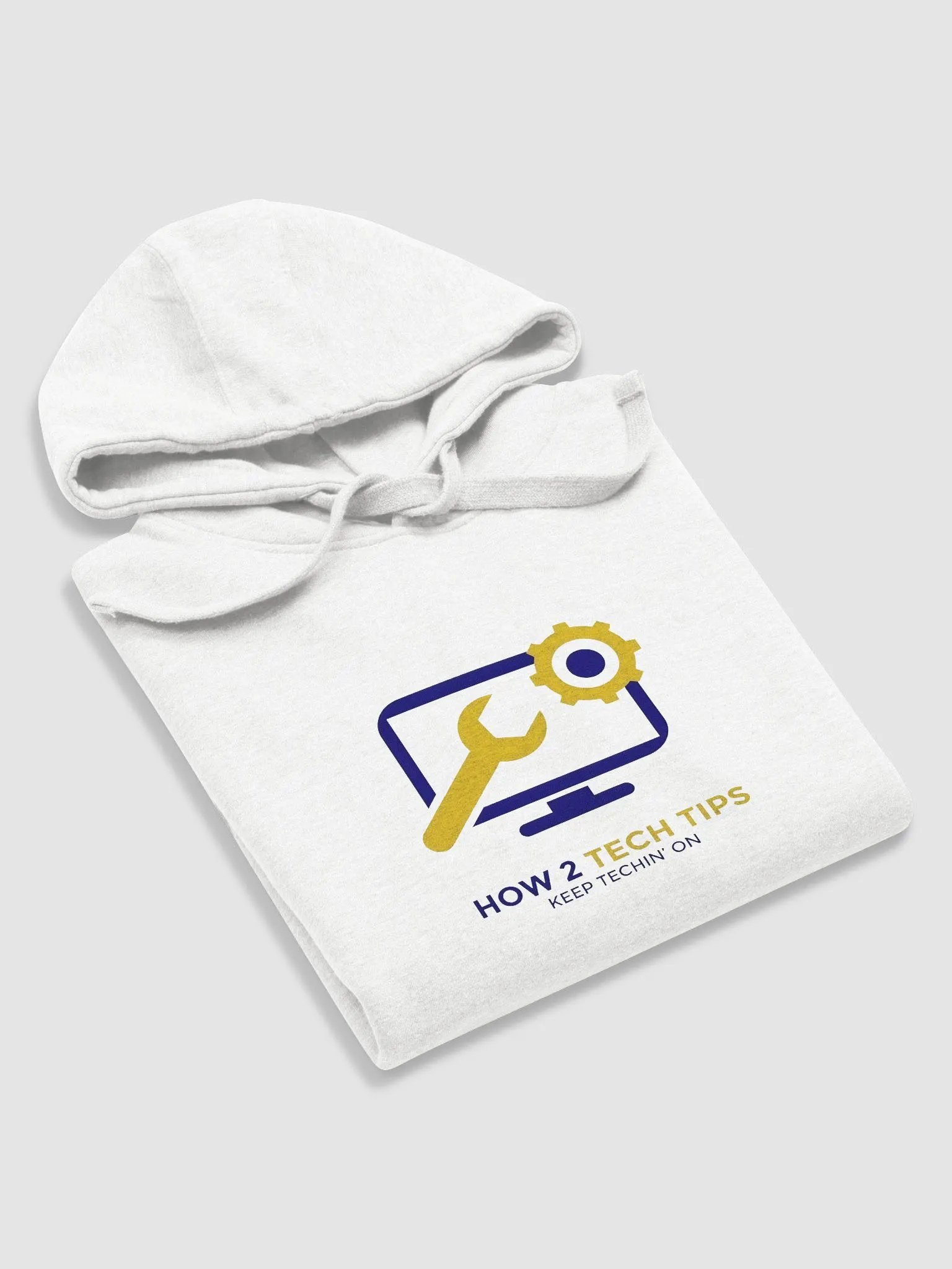 How2TechTips White Hoodie Logo product image (5)