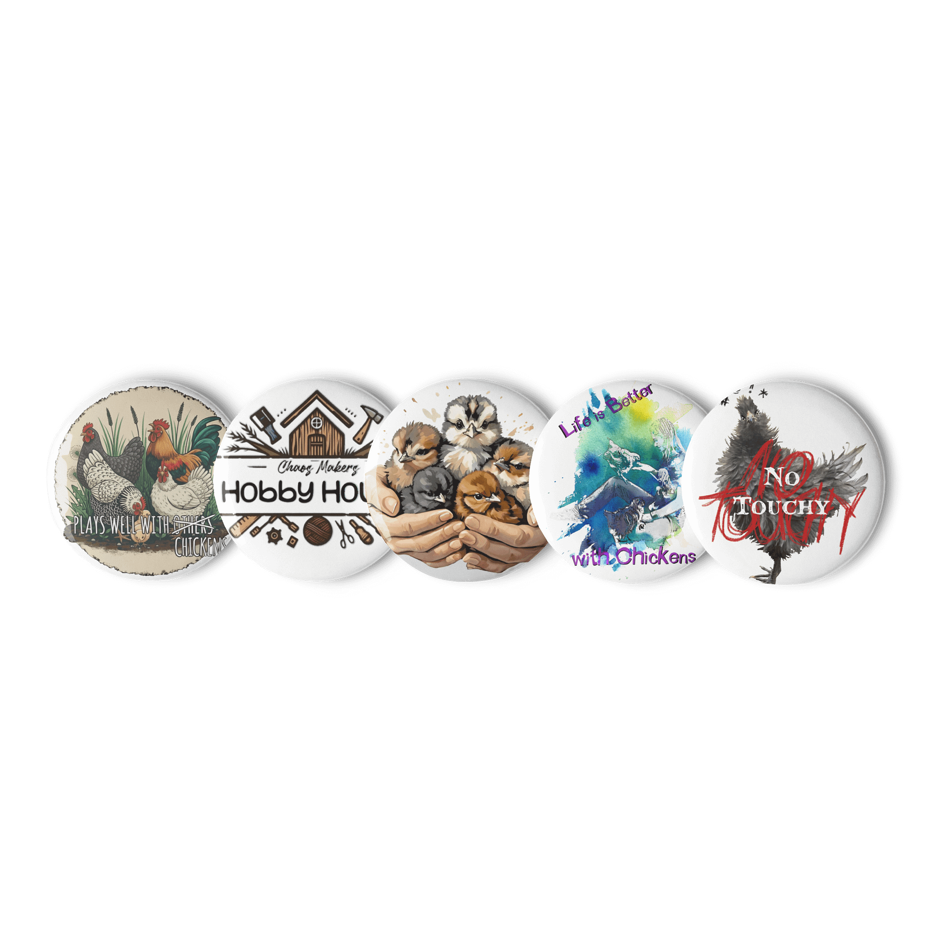 Chicken Collection - Button Pins product image (1)