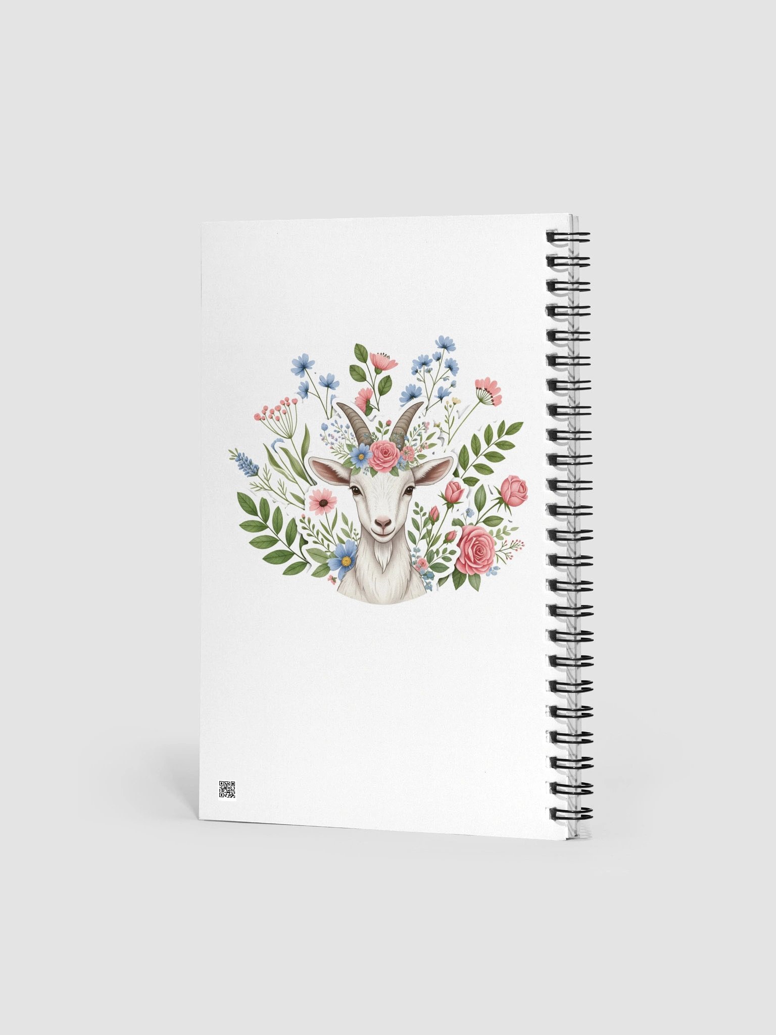 Floral Goat Spiral Notebook product image (3)
