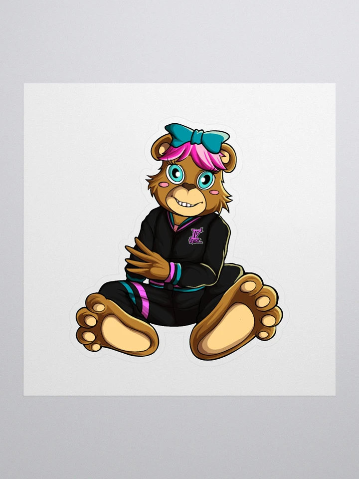 Sitting Girl Bear Sticker product image (1)
